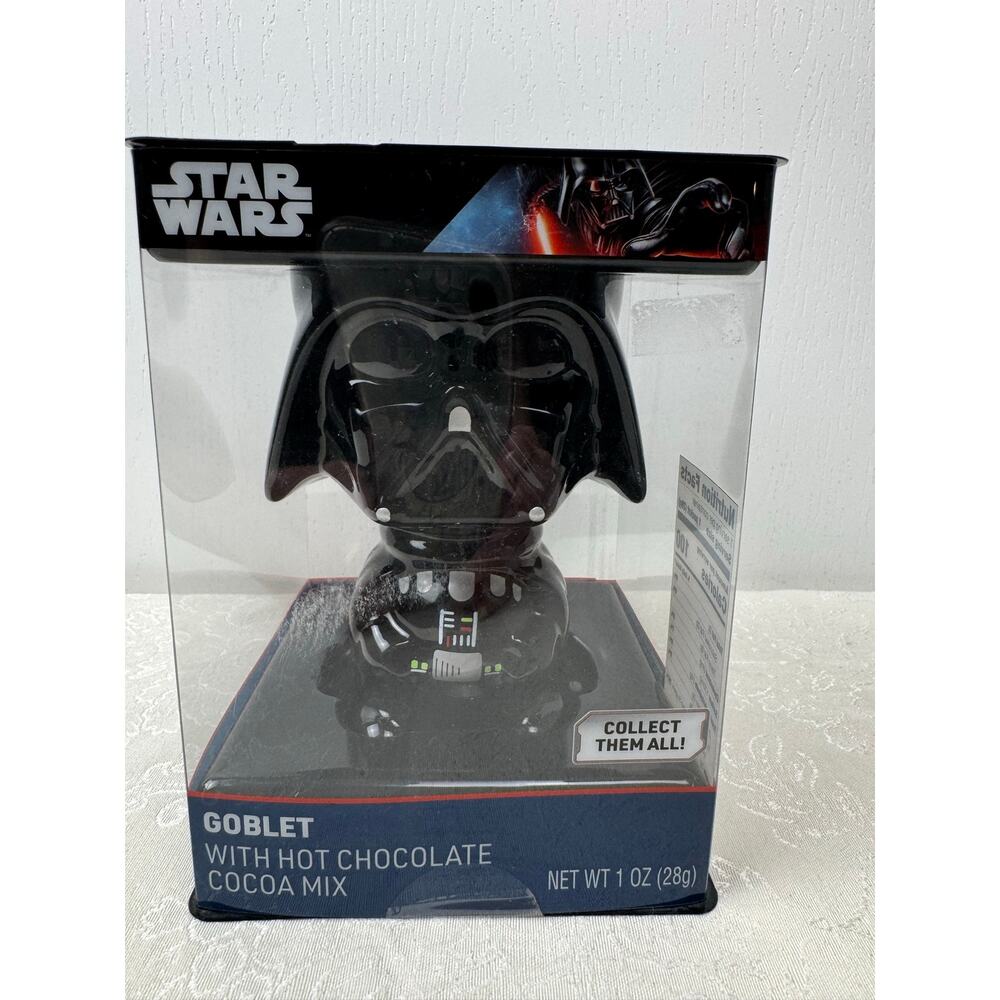 Star Wars Black Silver Darth Vader Coffee Ceramic Goblet NIB NRFB